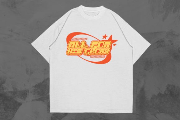 All for His Glory Y2k Christian Design Graphics