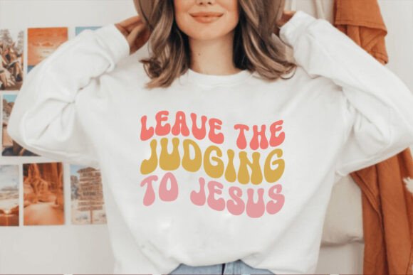 Leave the Judging to Jesus Retro SVG Graphics Freebies
