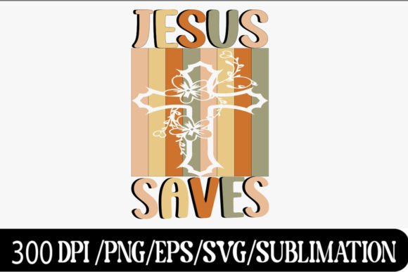 Retro Christian Flower Graphics for T-Shirt Designs