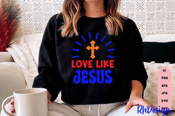 Retro Love Like Jesus SVG Graphics Freebies