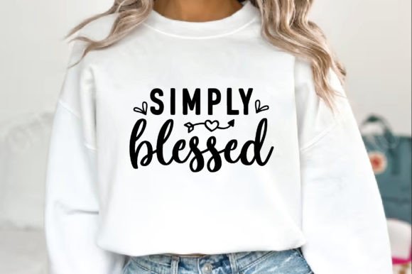 Simply Blessed, Christian SVG for Graphics and T-Shirt Designs